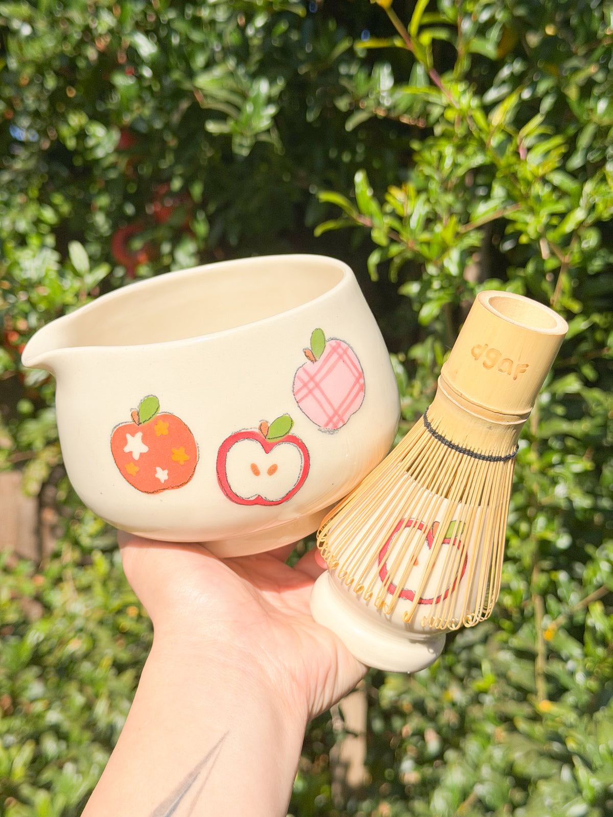 apples matcha bowl
