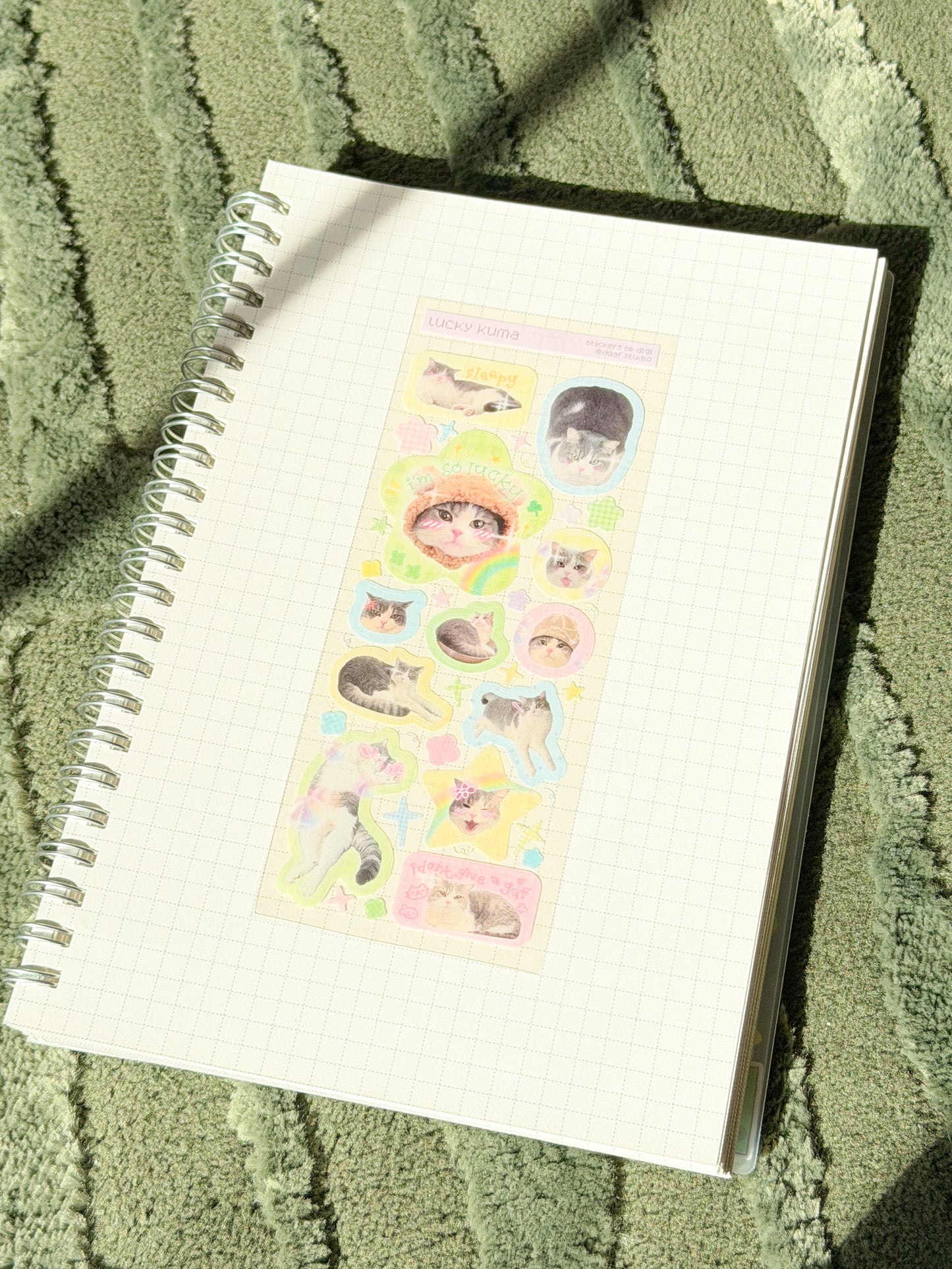 skinny sticker sheet - lucky kuma