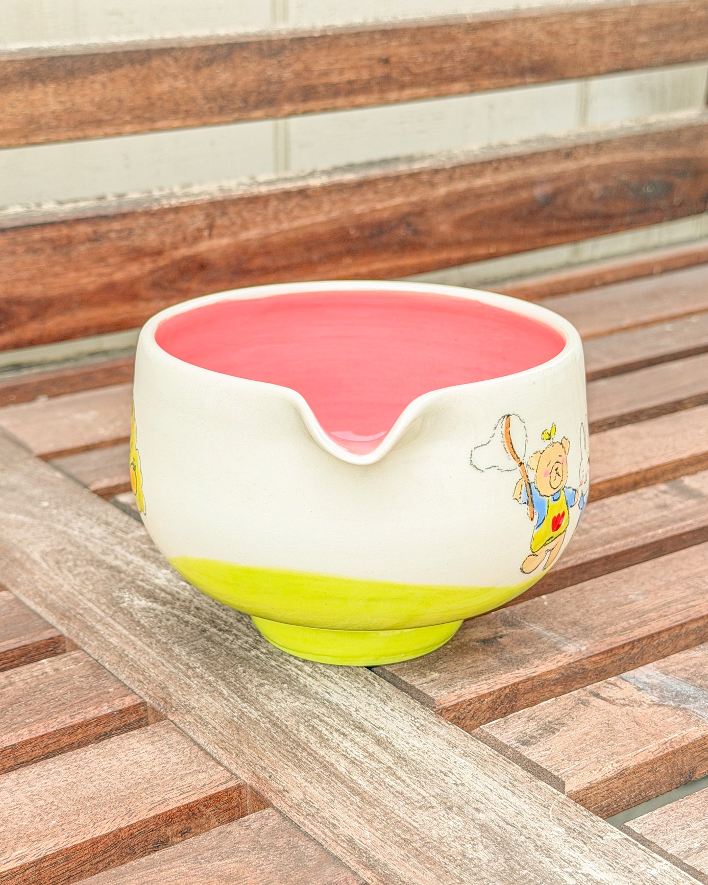 woody x dgaf - friend crossing matcha bowl