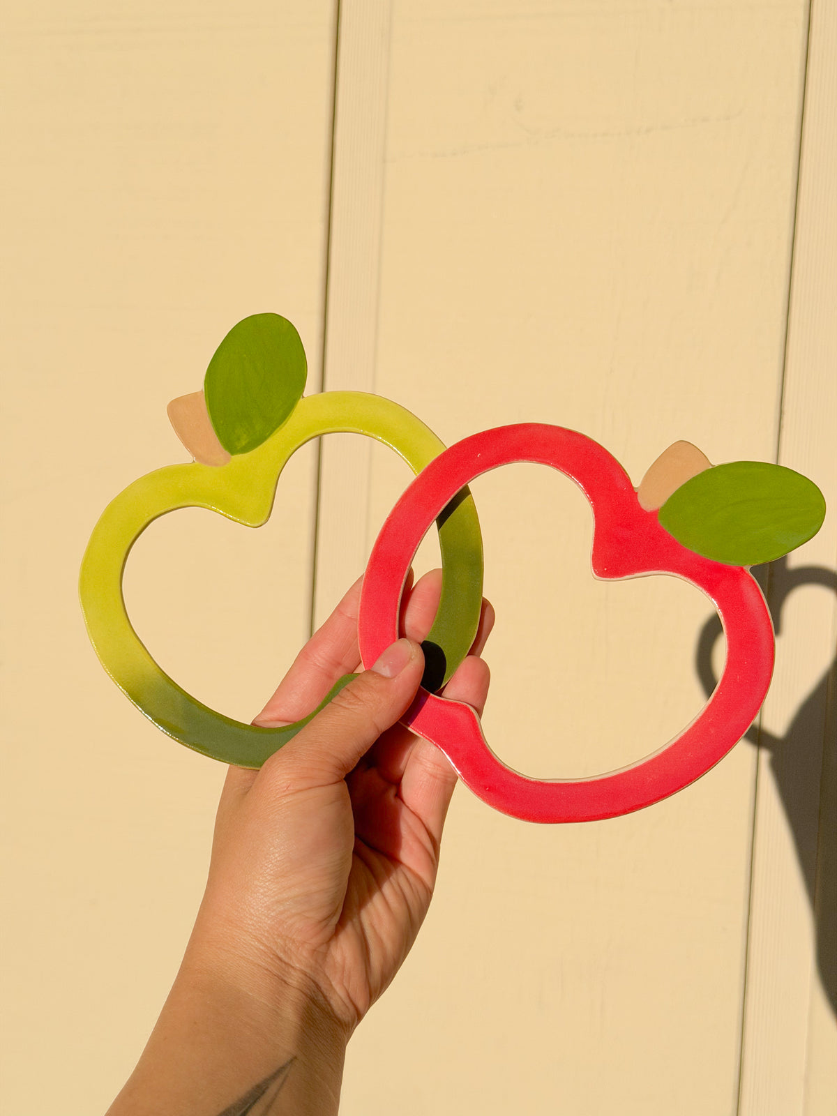 apple photo frame magnet (green)