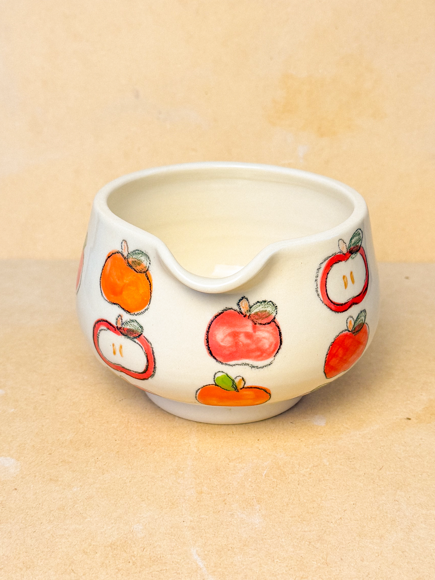 apples matcha bowl - red