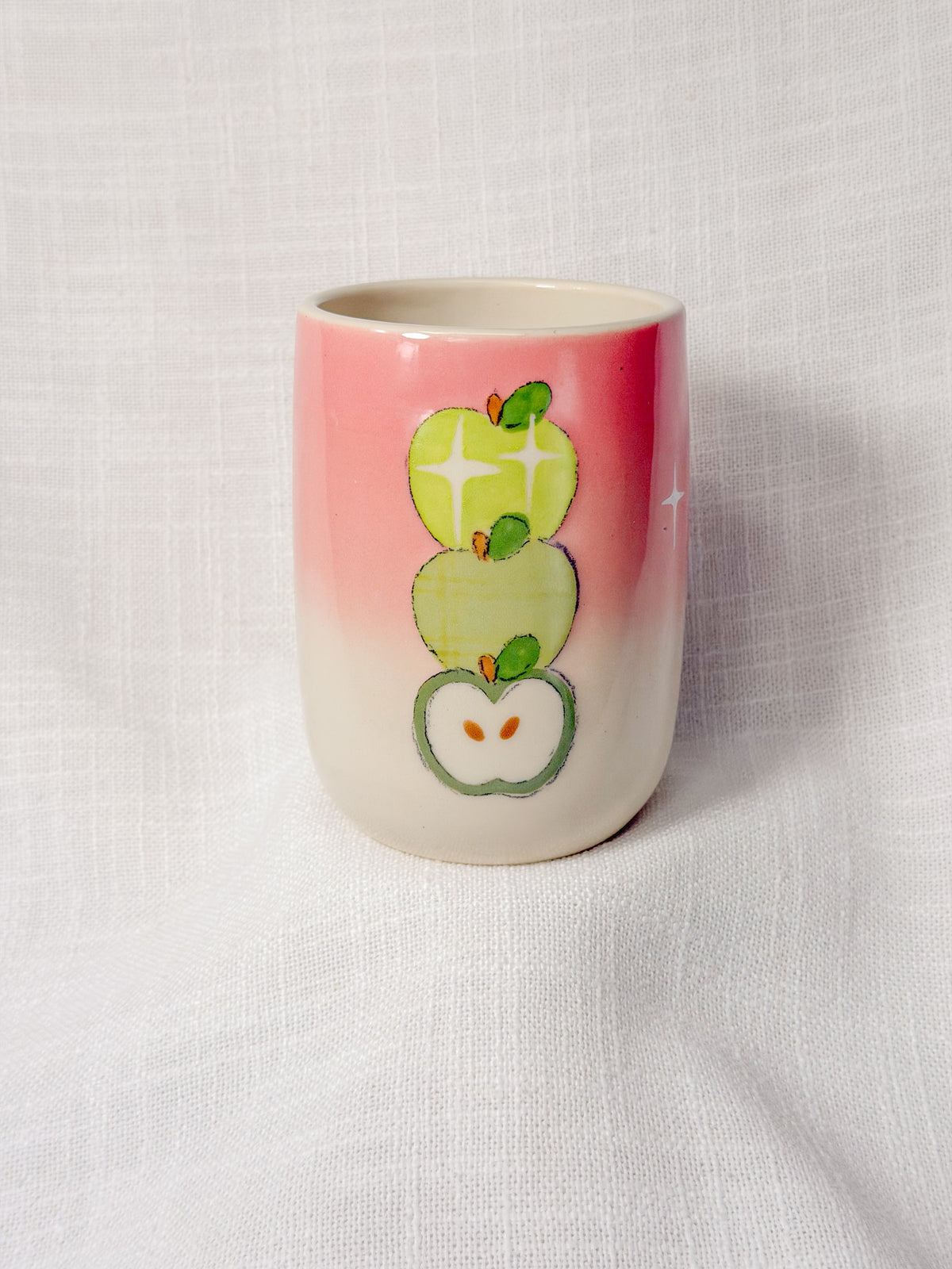 3 apples tall cup (pink)
