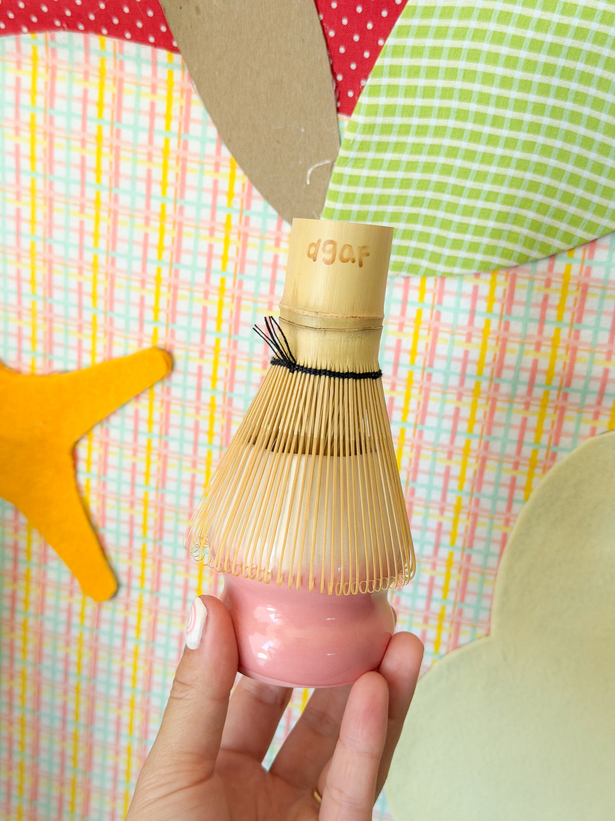 pink matcha whisk holder