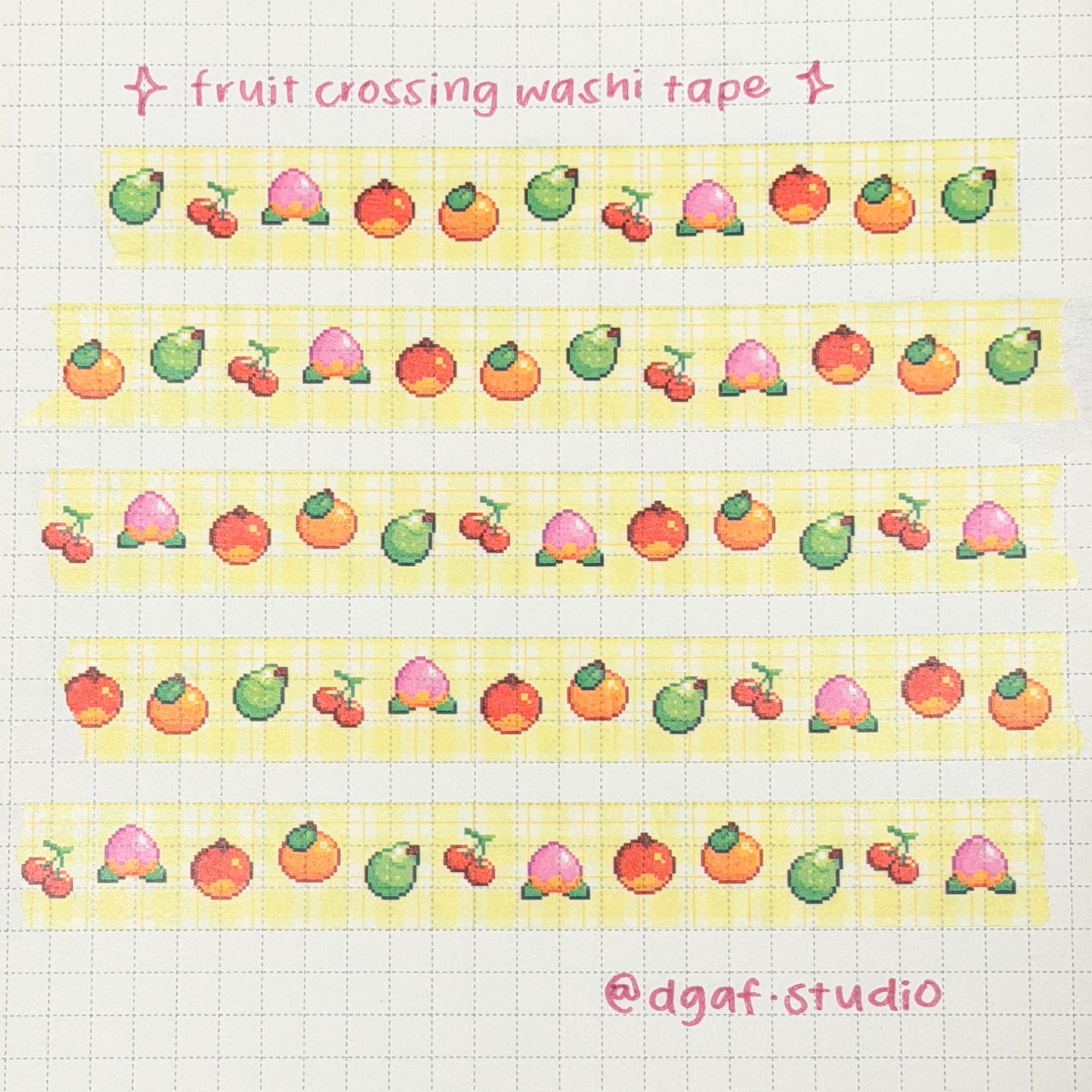 washi tape - fruit crossing