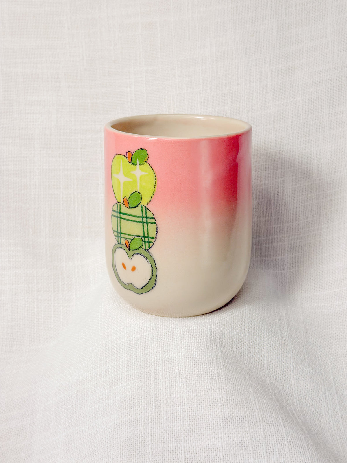 3 apples tall cup (pink)