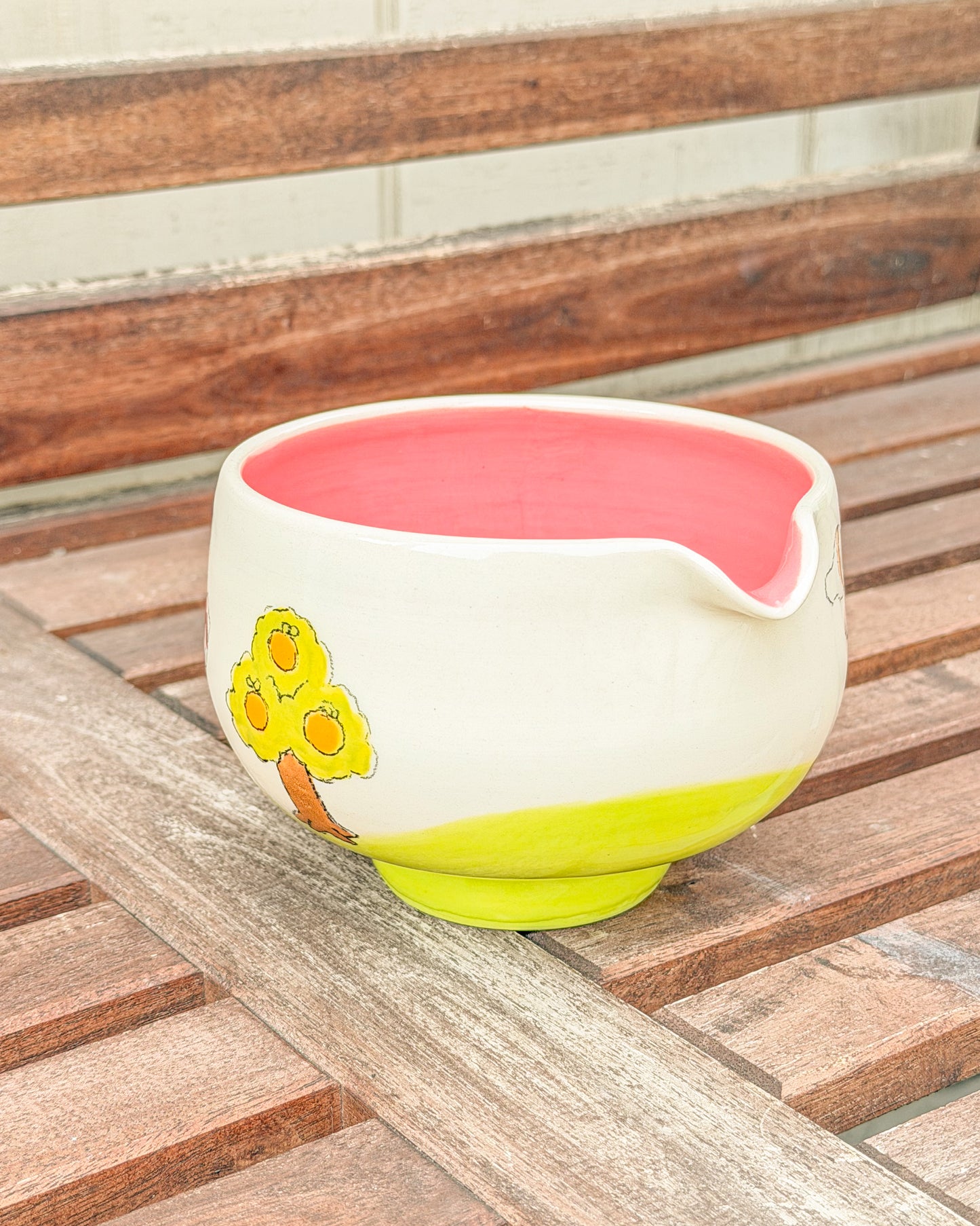 woody x dgaf - friend crossing matcha bowl