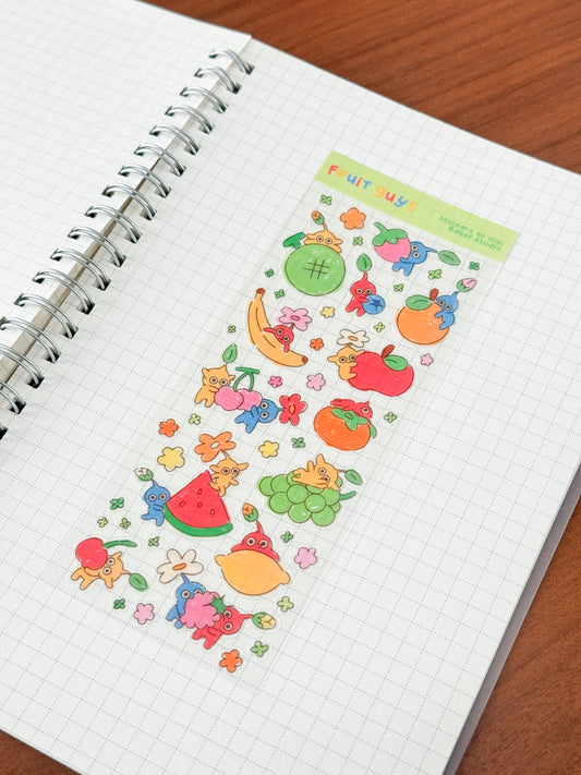 skinny sticker sheet - fruit guys