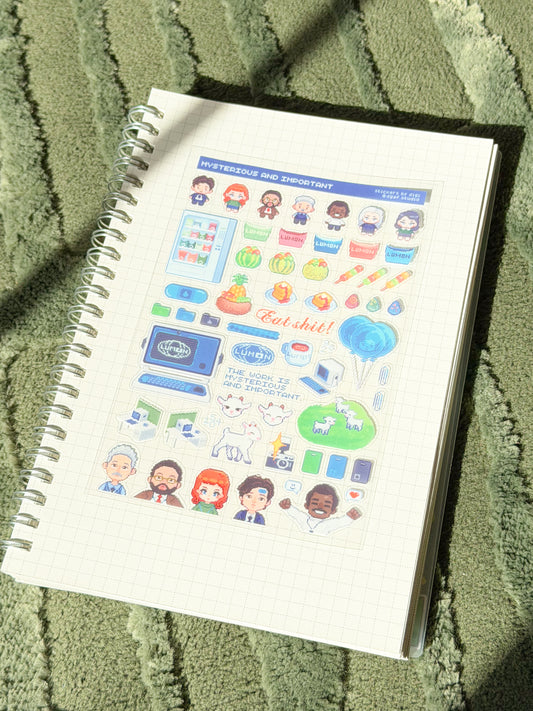 4x6in sticker sheet - mysterious & important