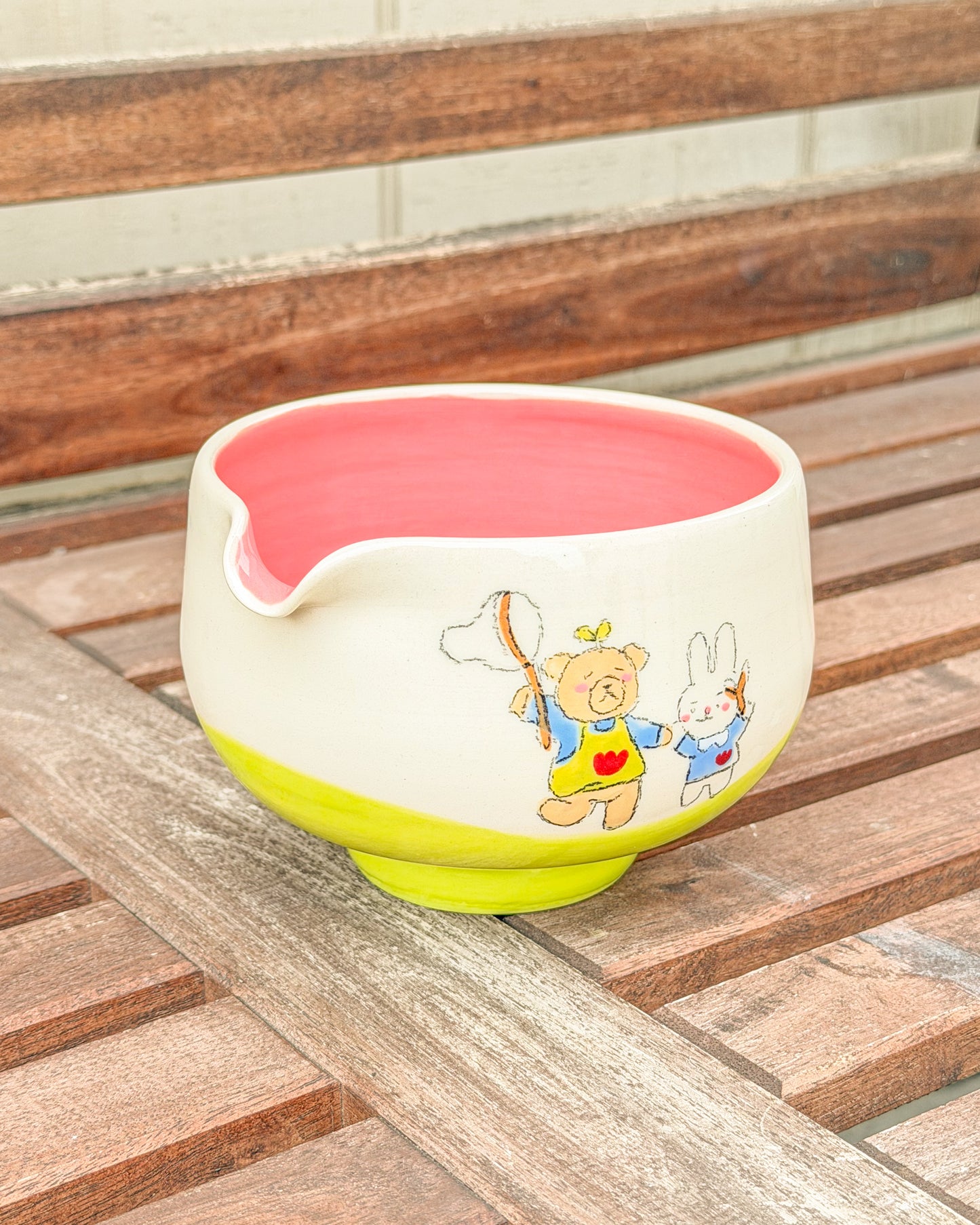 woody x dgaf - friend crossing matcha bowl