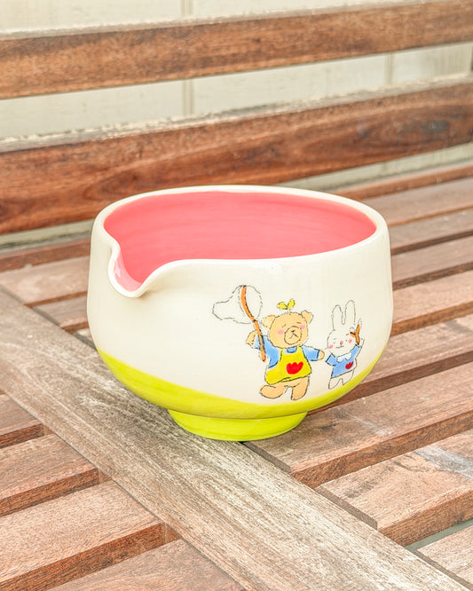 woody x dgaf - friend crossing matcha bowl