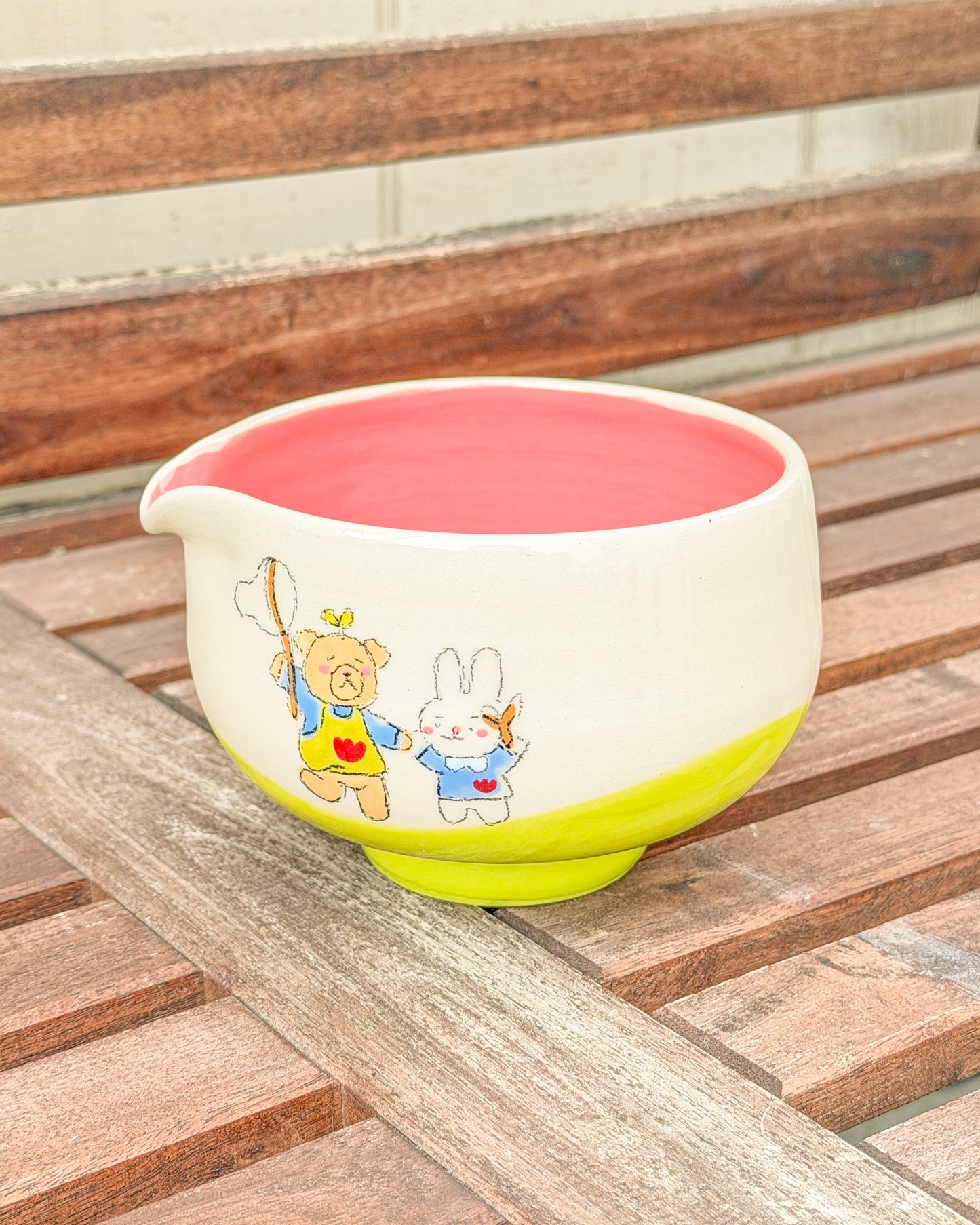 woody x dgaf - friend crossing matcha bowl