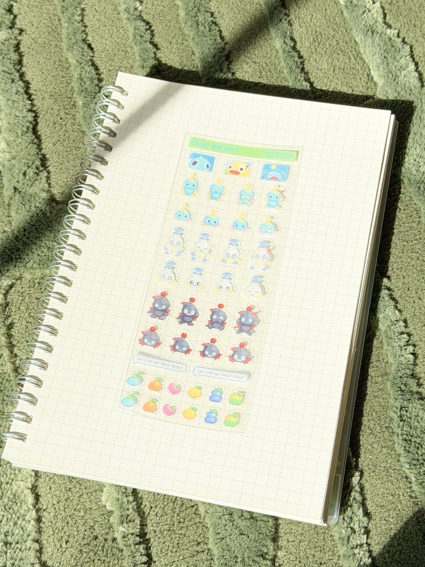 skinny sticker sheet - chao garden