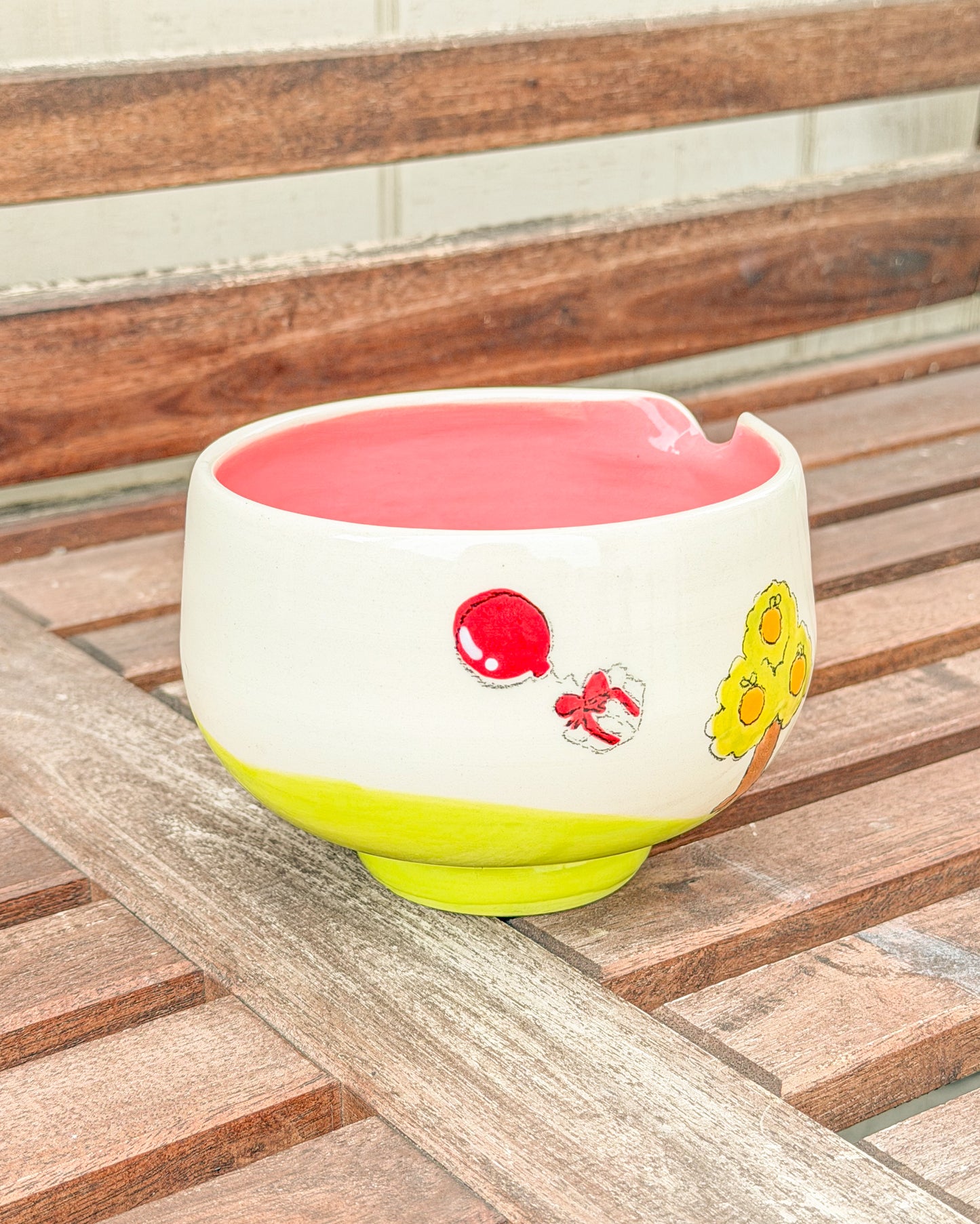 woody x dgaf - friend crossing matcha bowl