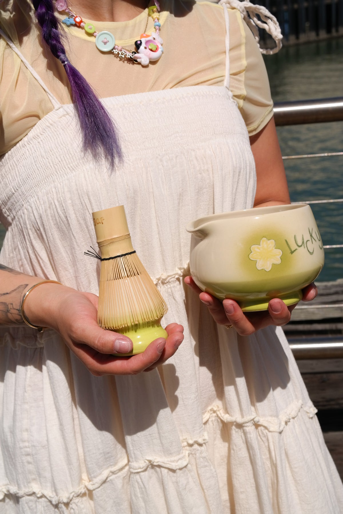 green matcha whisk holder