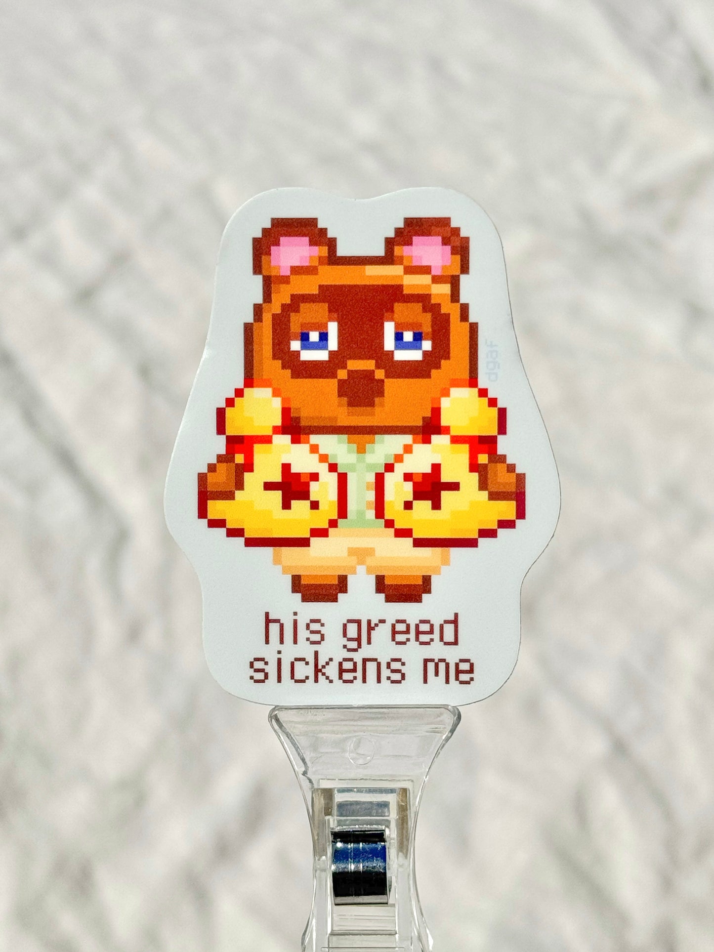 vinyl sticker - greed