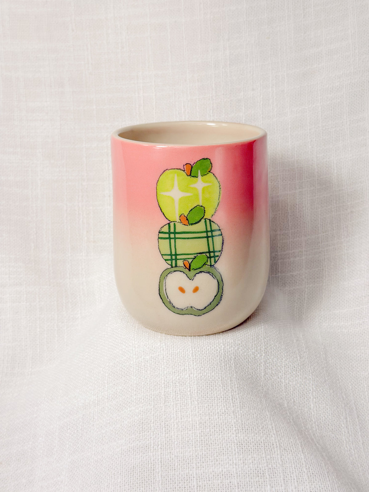 3 apples tall cup (pink)