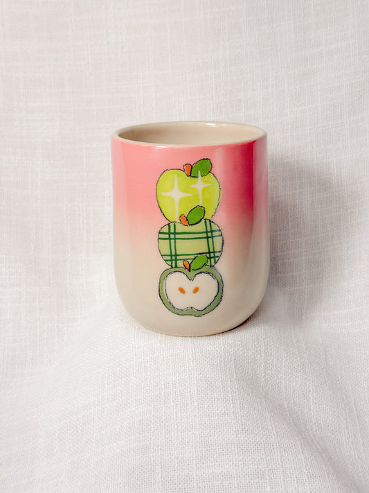 3 apples tall cup (pink)