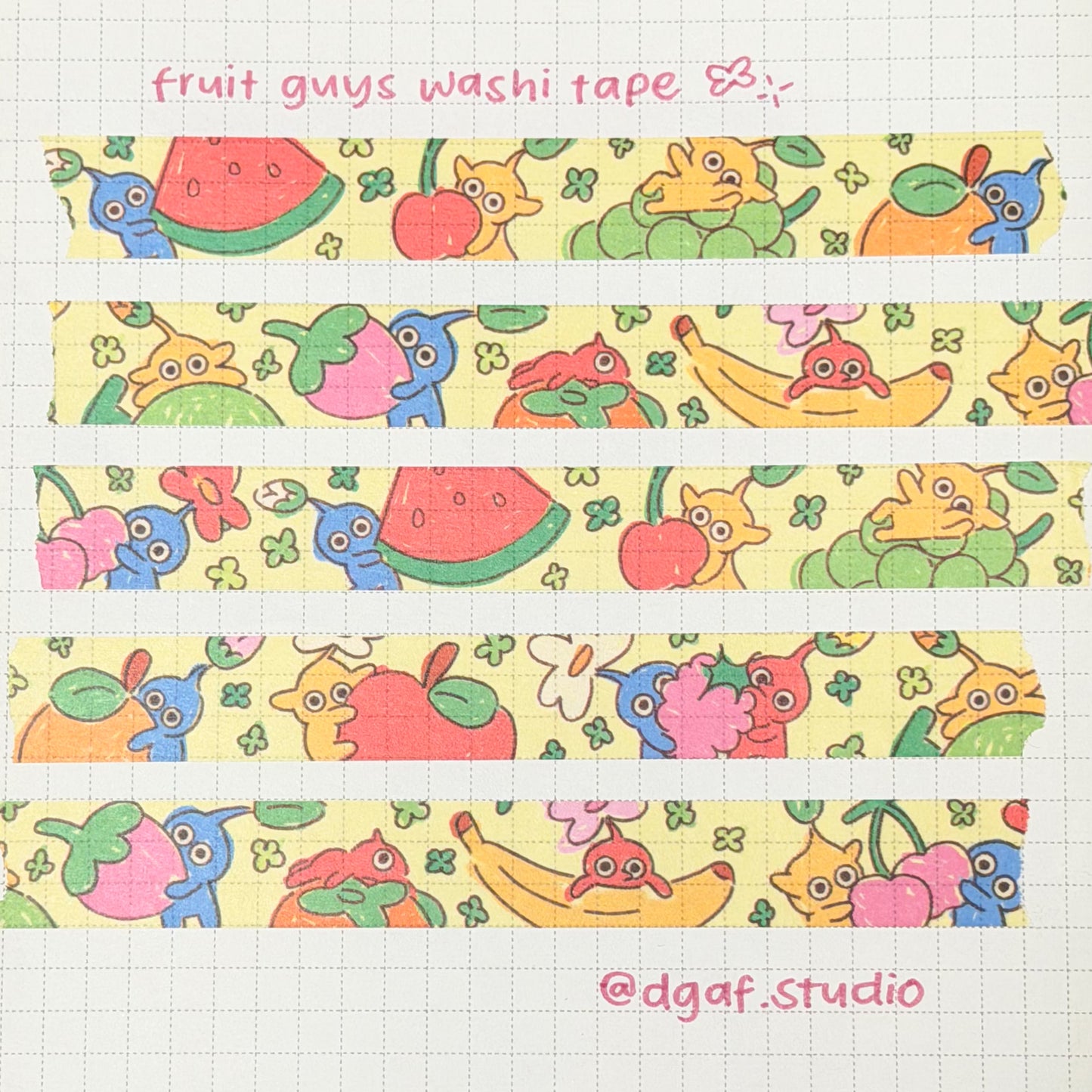 washi tape - fruit guys