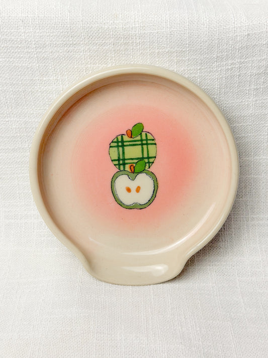 apples spoon rest (pink)