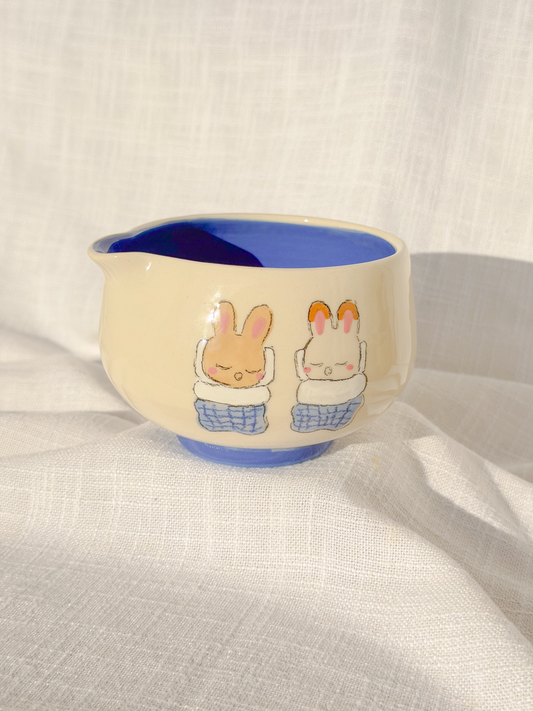 sleepy bunny matcha bowl