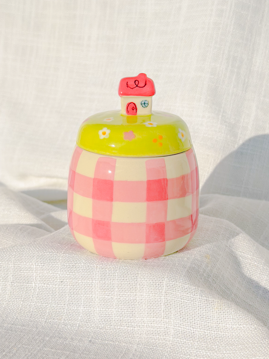 gingham house jar