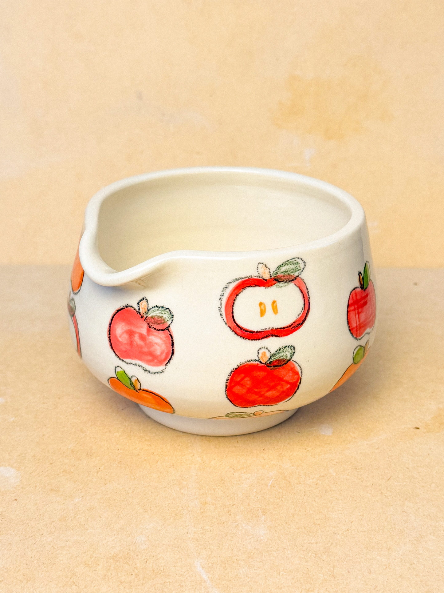 apples matcha bowl - red