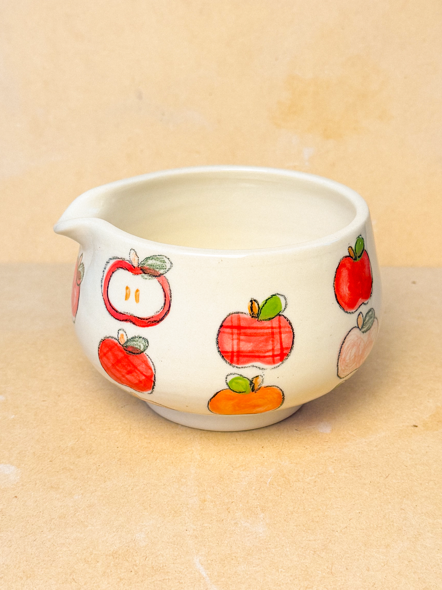 apples matcha bowl - red