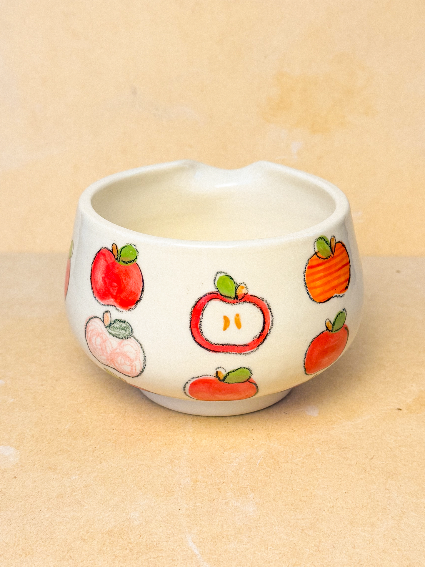 apples matcha bowl - red