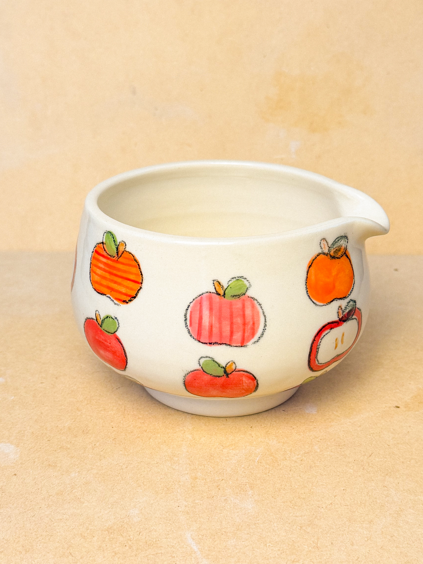 apples matcha bowl - red