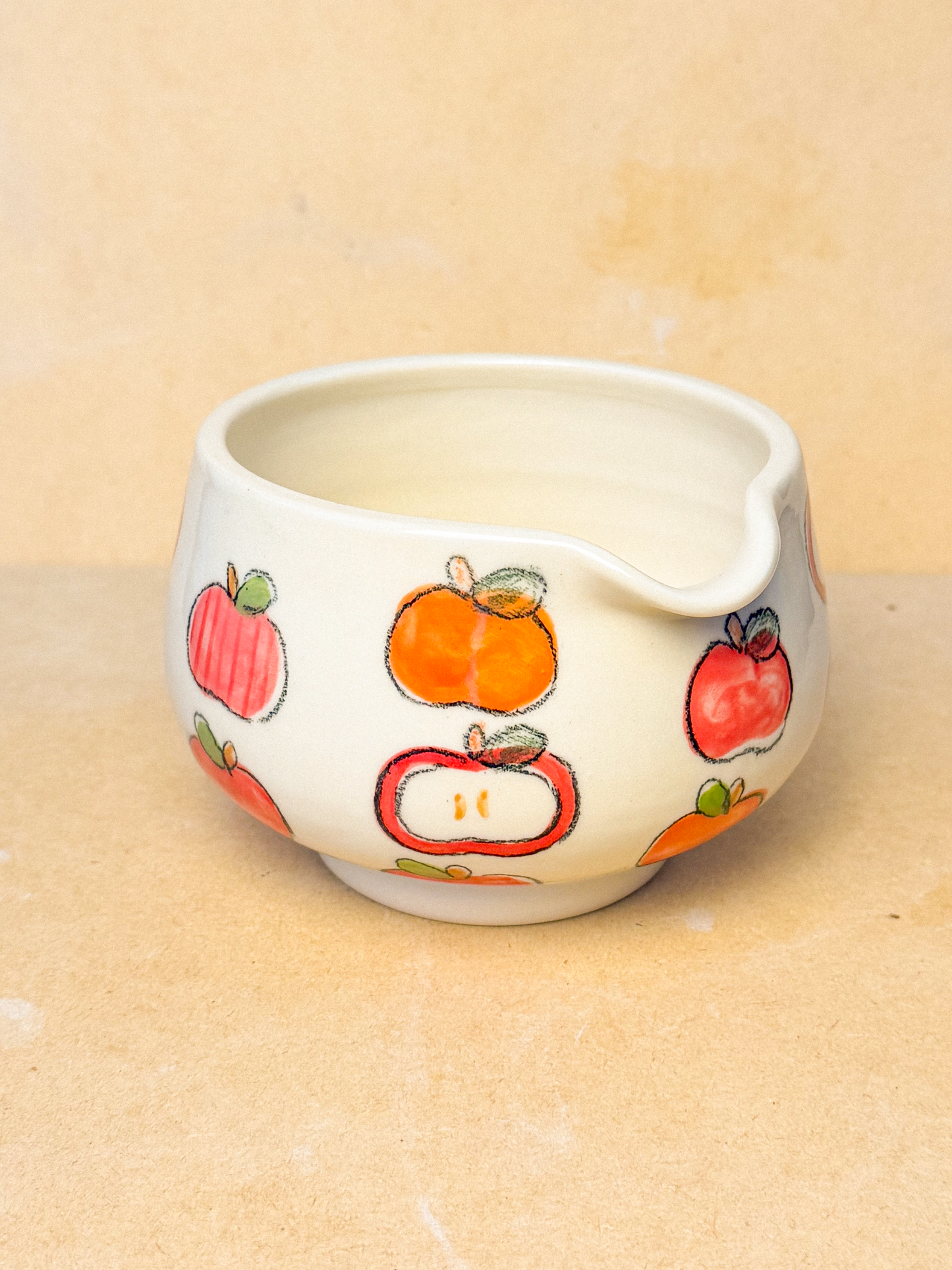 apples matcha bowl - red