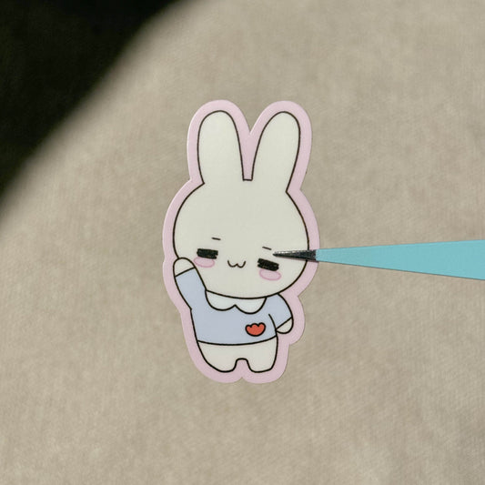 vinyl sticker - hello bunji