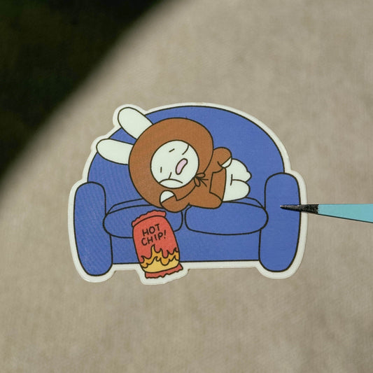 vinyl sticker - couch bunji