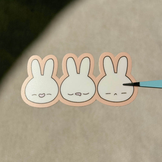 vinyl sticker - bunji faces