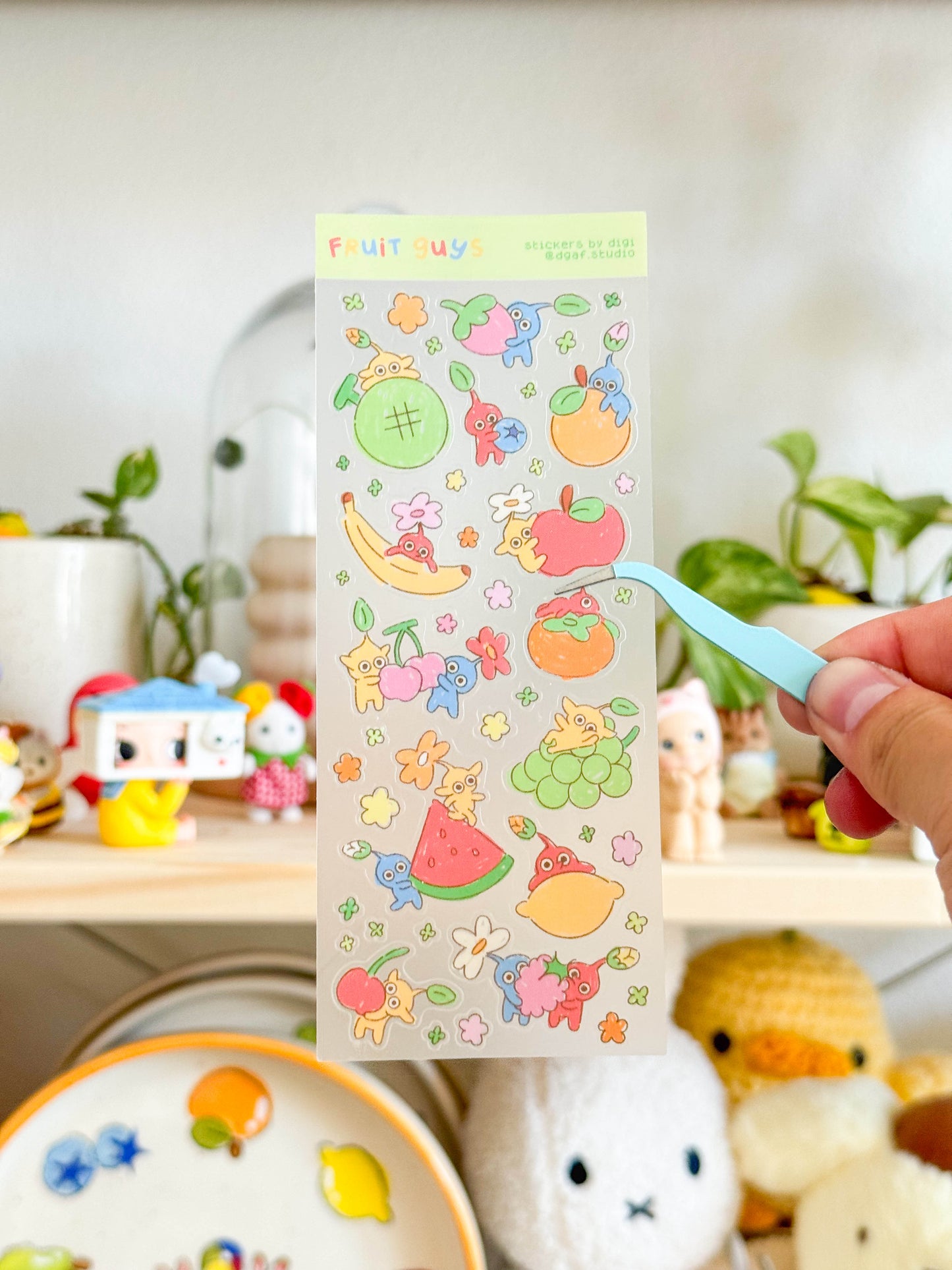 skinny sticker sheet - fruit guys