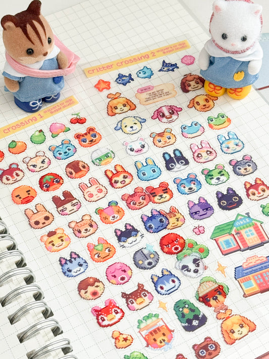 skinny sticker sheet - critter crossing