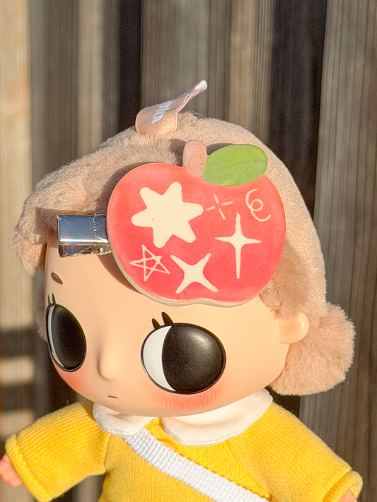 apple hair clip (cosmic)