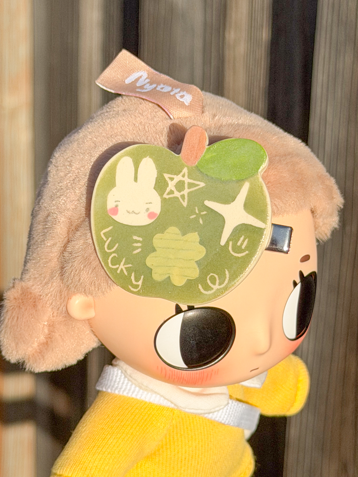 apple hair clip (granny smith)