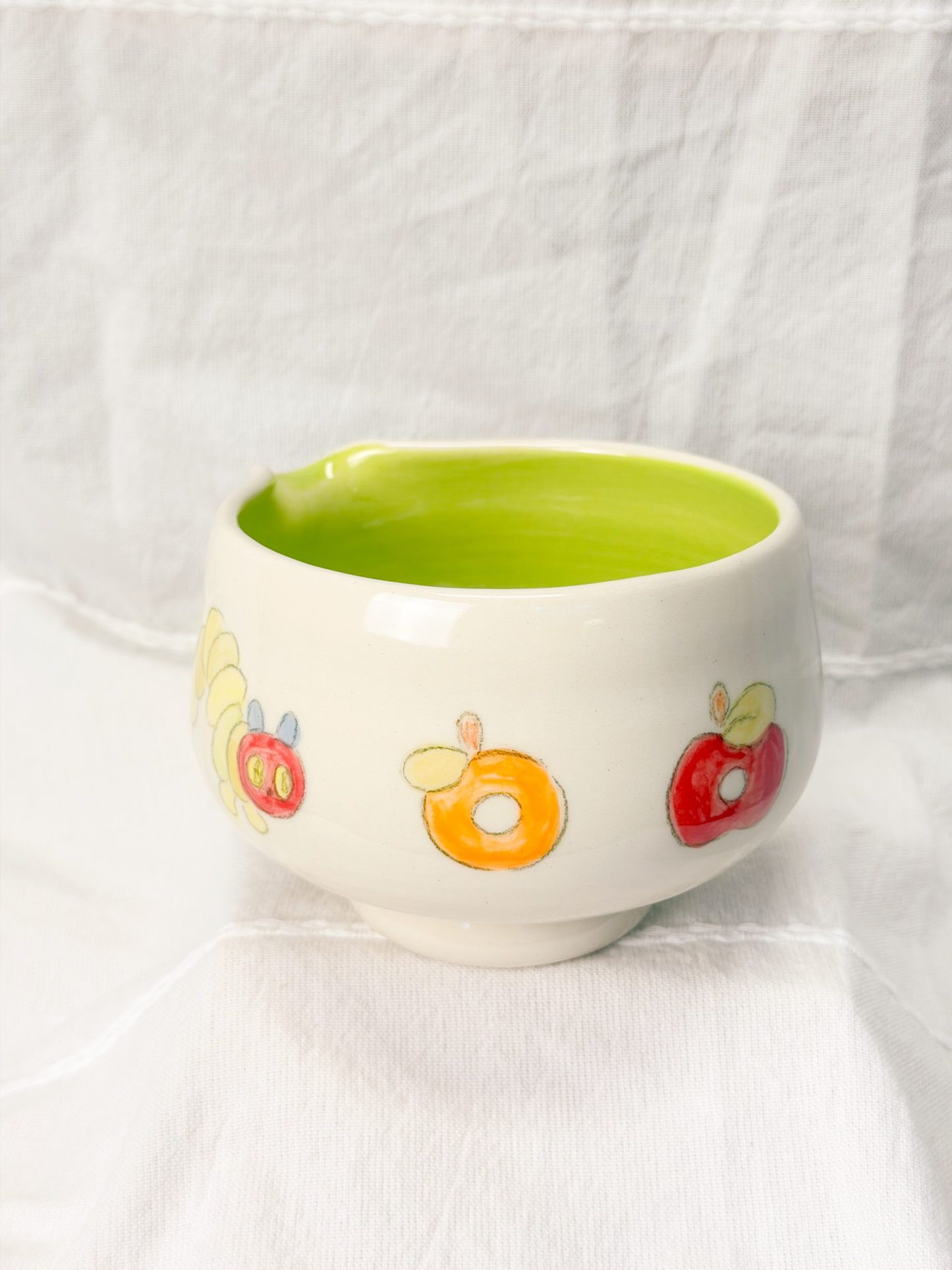 hungry caterpillar matcha bowl