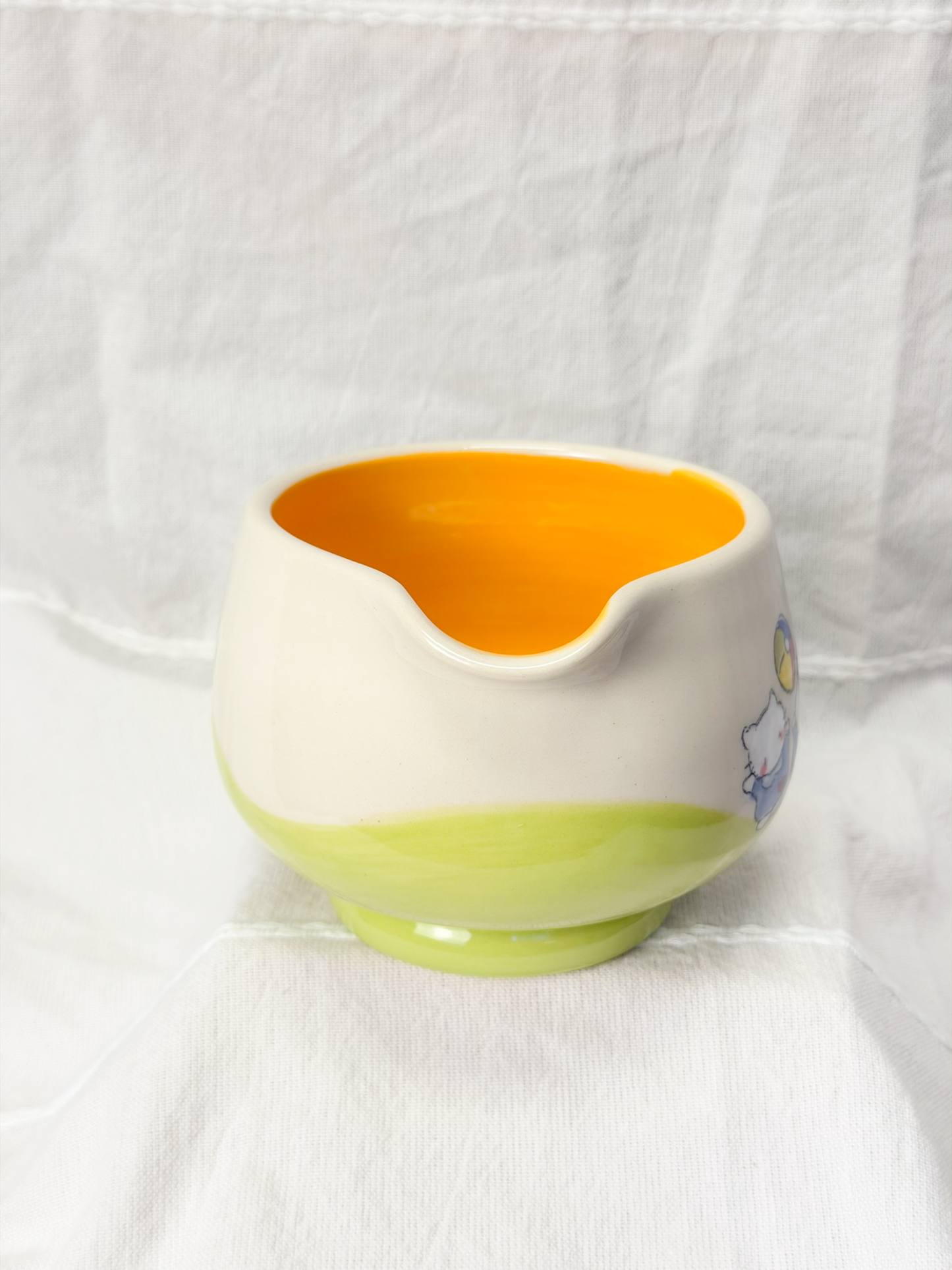 calico kitties matcha bowl