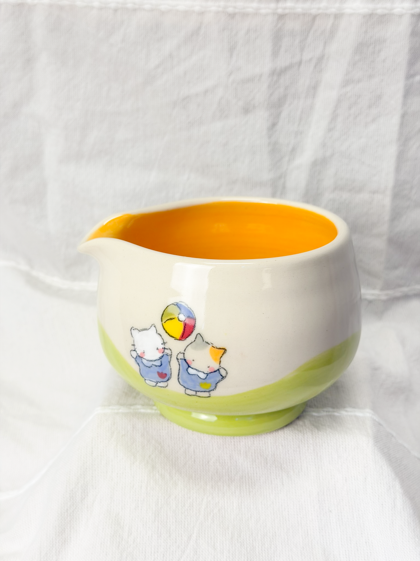 calico kitties matcha bowl