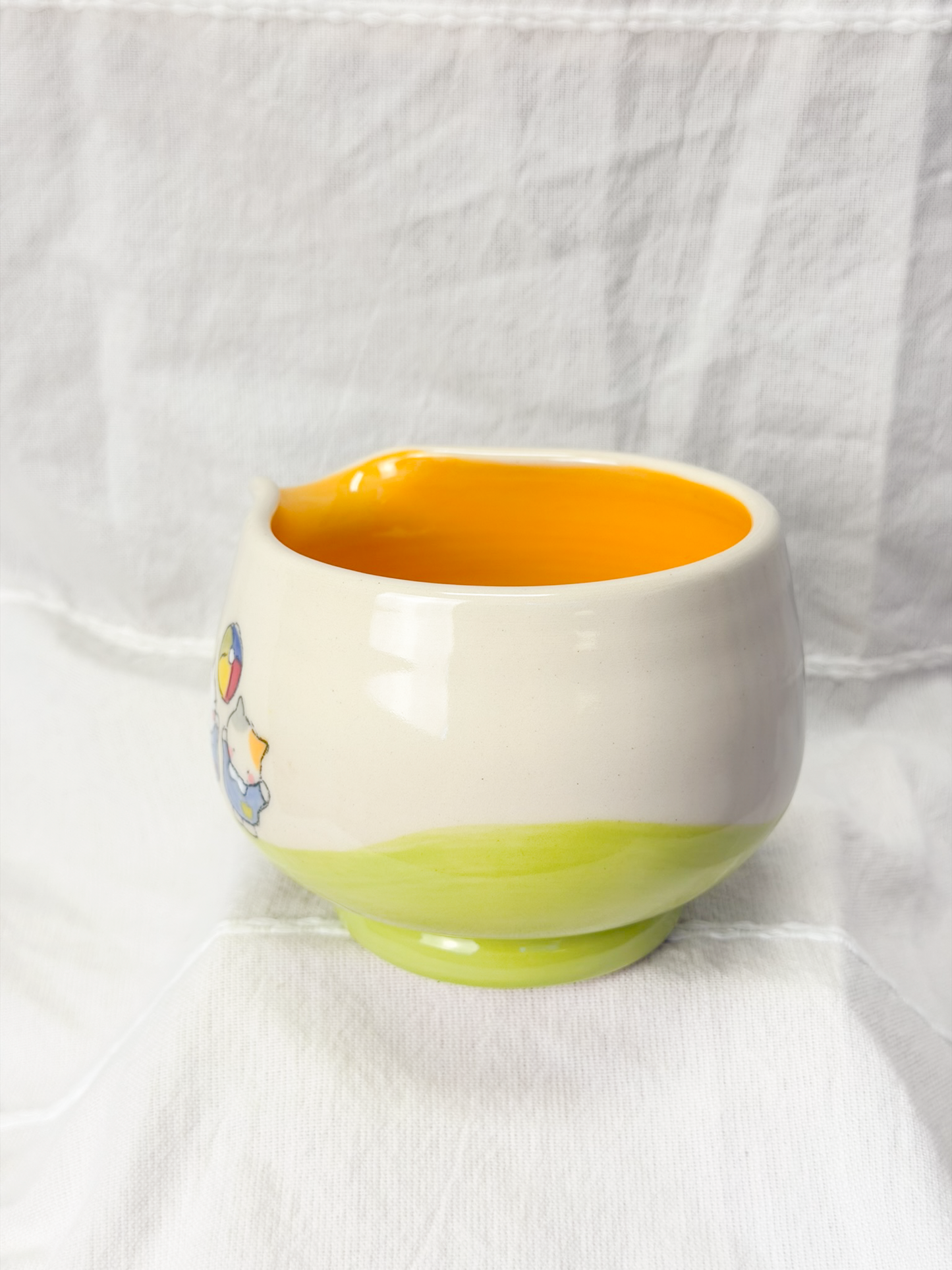 calico kitties matcha bowl