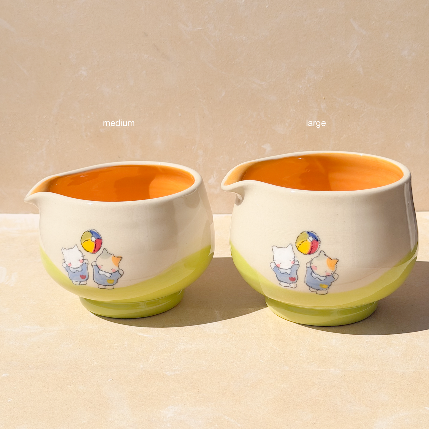 calico kitties matcha bowl