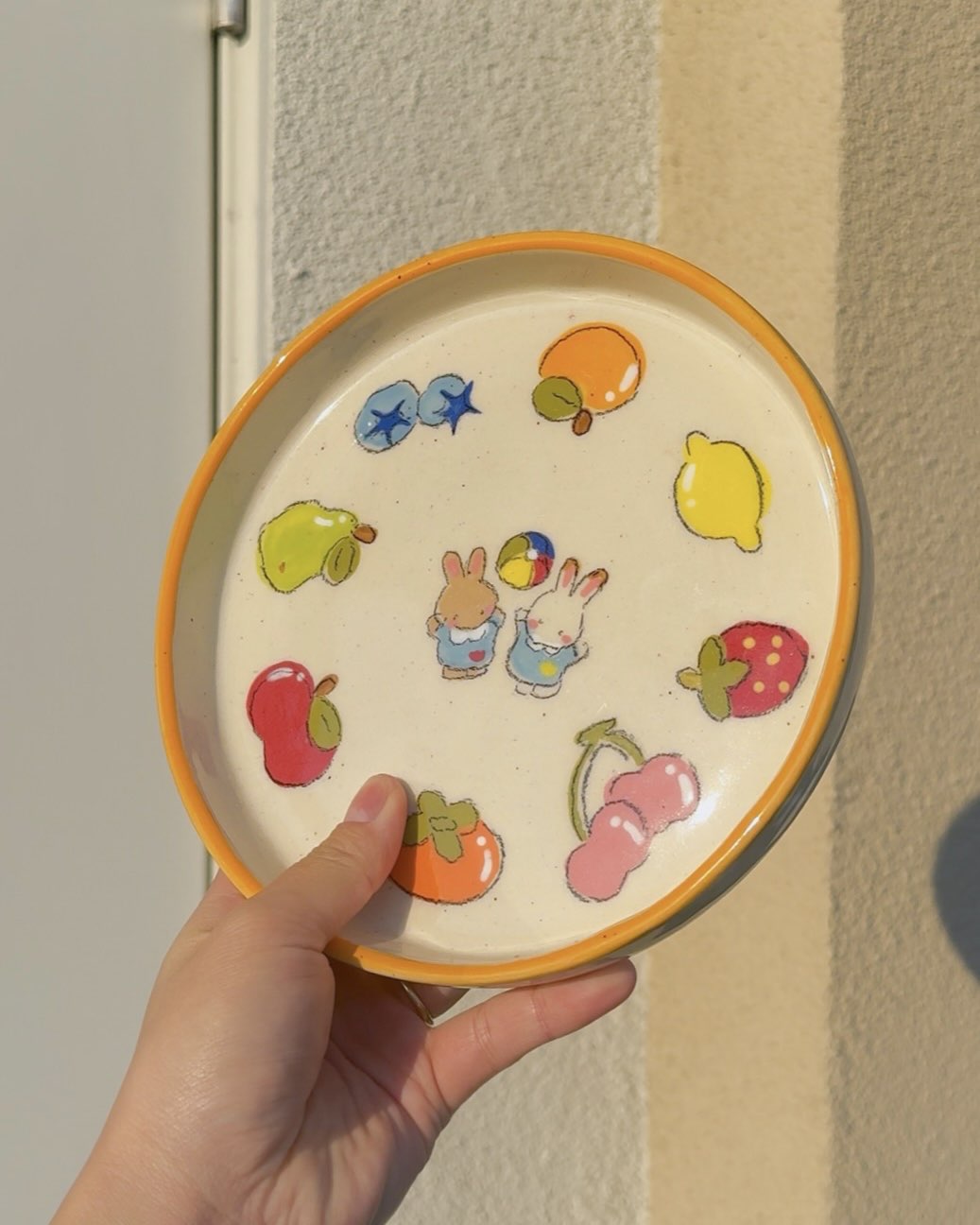 bunny fruit plate - medium