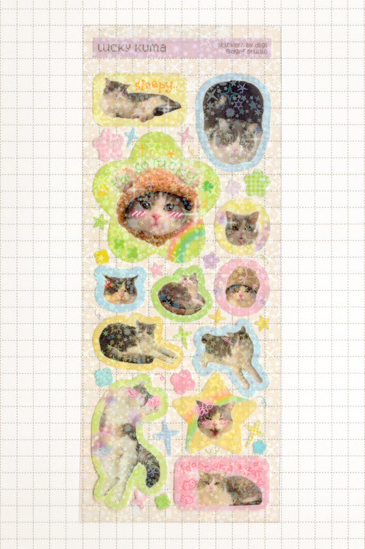 skinny sticker sheet - lucky kuma