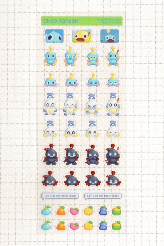 skinny sticker sheet - chao garden