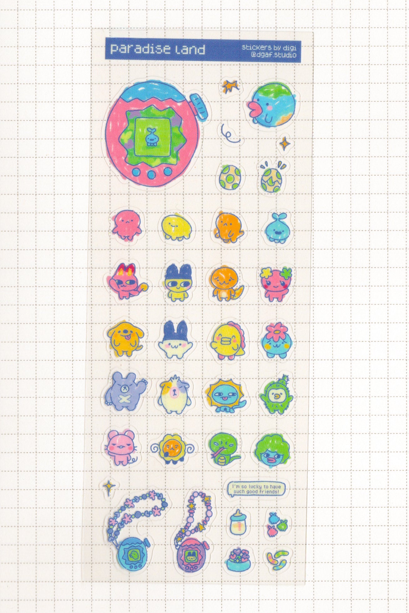 skinny sticker sheet - tama paradise