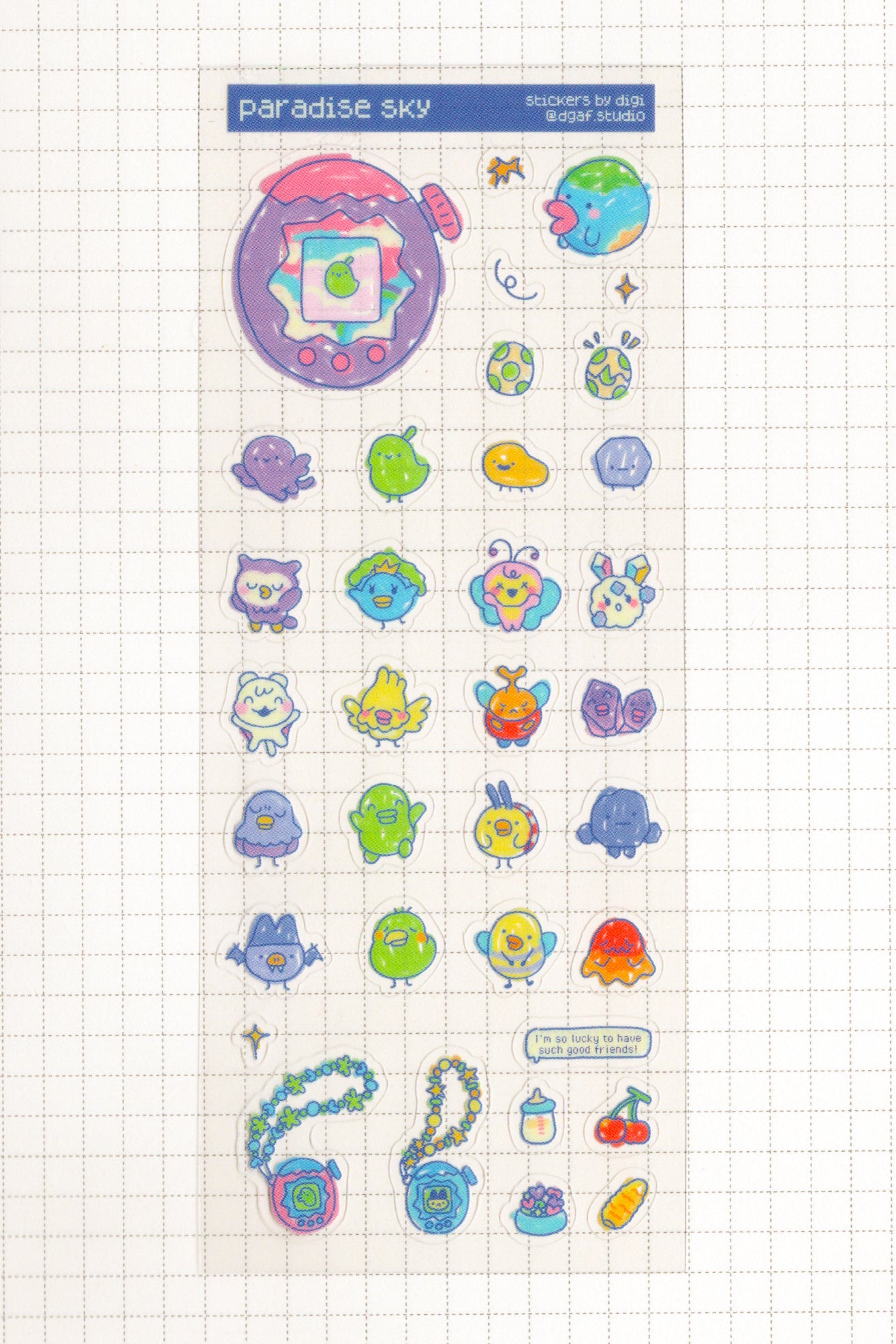 skinny sticker sheet - tama paradise